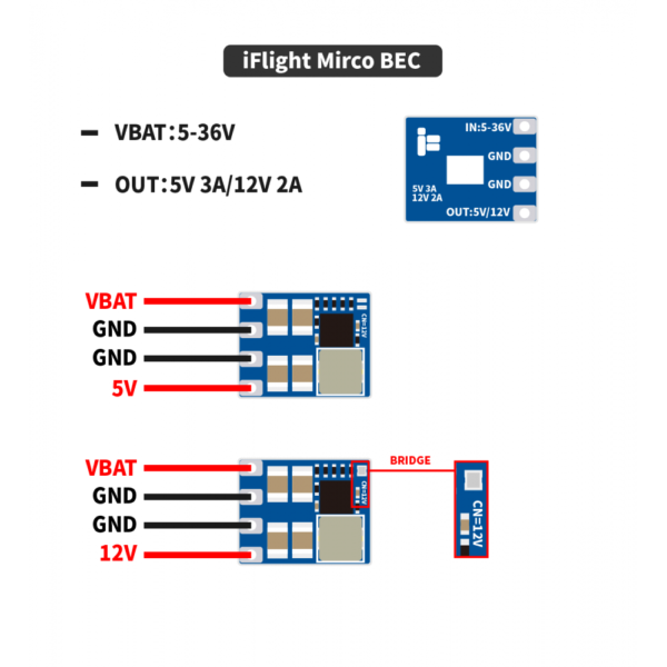 Micro 2-8S BEC - 5V/12V Output - Image 3